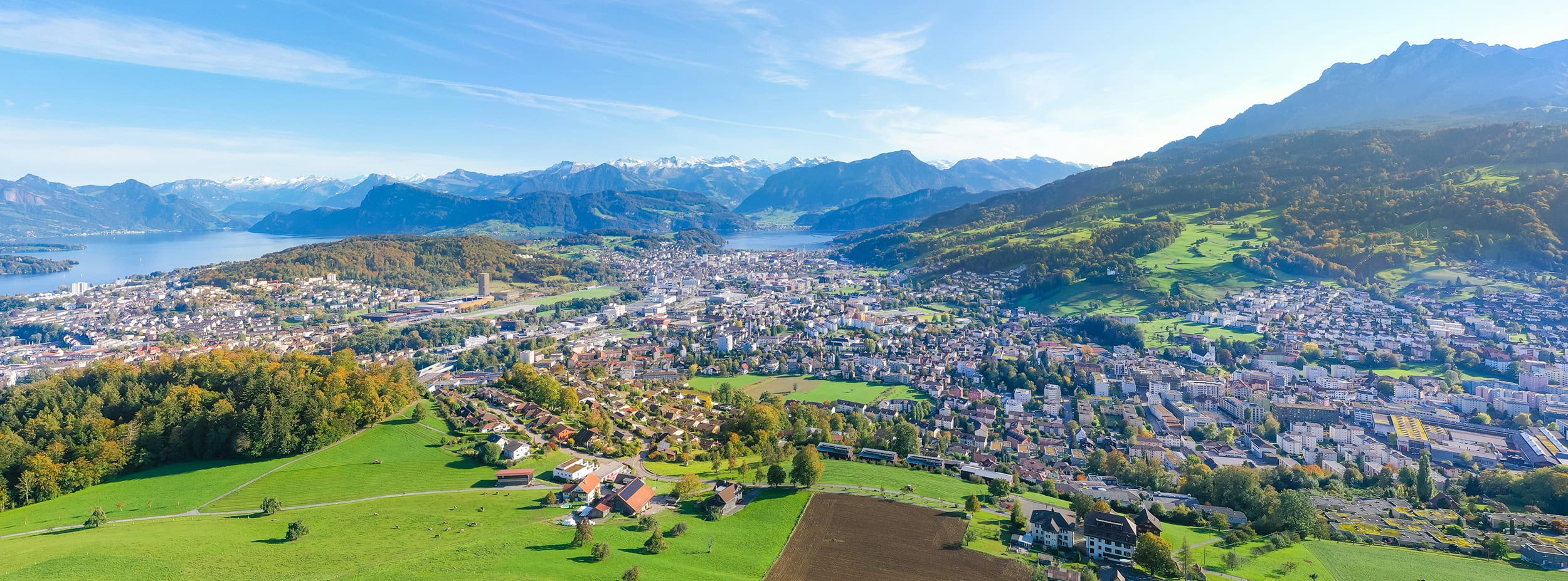 Panoramaansicht von Luzern